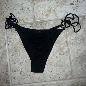Black Triangl String Bikini Bottoms